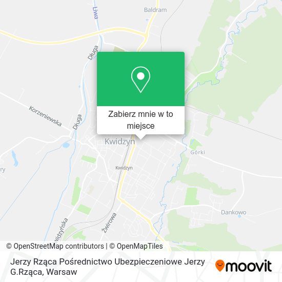 Mapa Jerzy Rząca Pośrednictwo Ubezpieczeniowe Jerzy G.Rząca