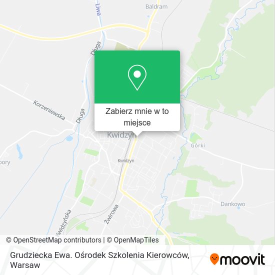 Mapa Grudziecka Ewa. Ośrodek Szkolenia Kierowców