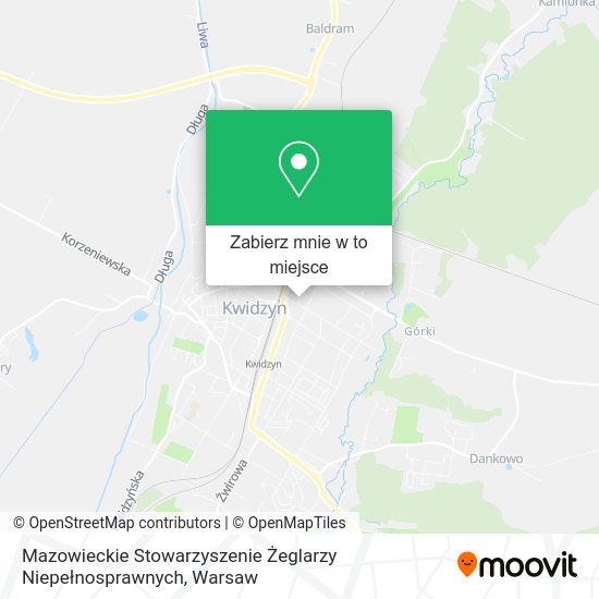 Mapa Mazowieckie Stowarzyszenie Żeglarzy Niepełnosprawnych