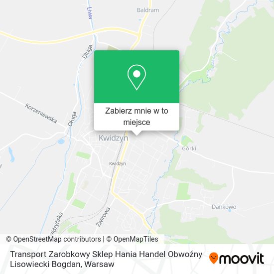 Mapa Transport Zarobkowy Sklep Hania Handel Obwoźny Lisowiecki Bogdan