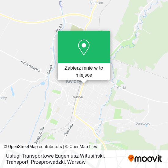 Mapa Usługi Transportowe Eugeniusz Witusiński. Transport, Przeprowadzki