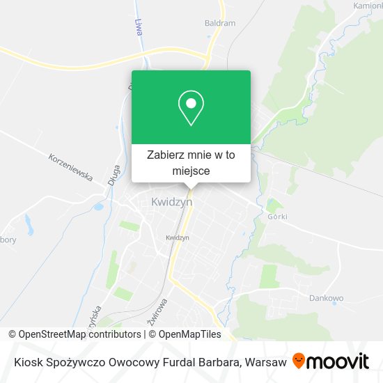 Mapa Kiosk Spożywczo Owocowy Furdal Barbara