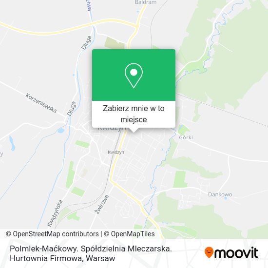 Mapa Polmlek-Maćkowy. Spółdzielnia Mleczarska. Hurtownia Firmowa