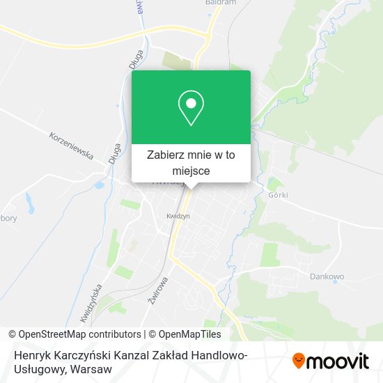 Mapa Henryk Karczyński Kanzal Zakład Handlowo-Usługowy