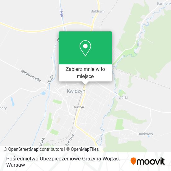 Mapa Pośrednictwo Ubezpieczeniowe Grażyna Wojtas