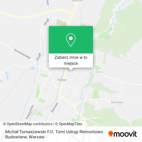 Mapa Michał Tomaszewski F.U. Tomi Usługi Remontowo Budowlane