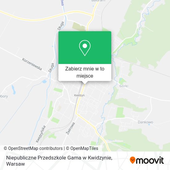 Mapa Niepubliczne Przedszkole Gama w Kwidzynie