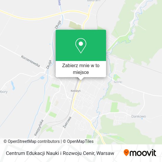 Mapa Centrum Edukacji Nauki i Rozwoju Cenir