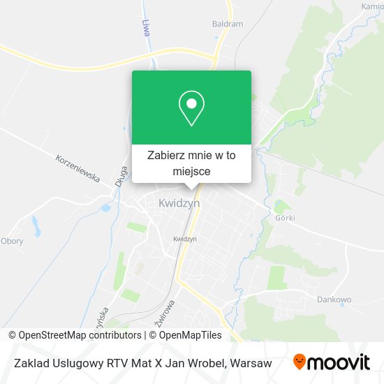 Mapa Zaklad Uslugowy RTV Mat X Jan Wrobel