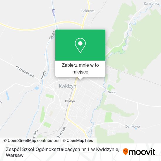 Mapa Zespół Szkół Ogólnokształcących nr 1 w Kwidzynie