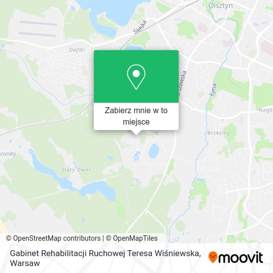 Mapa Gabinet Rehabilitacji Ruchowej Teresa Wiśniewska