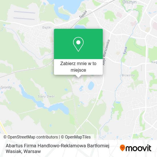 Mapa Abartus Firma Handlowo-Reklamowa Bartłomiej Wasiak