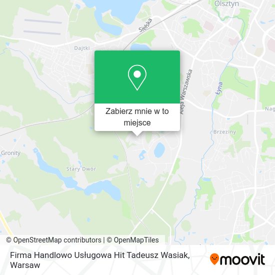 Mapa Firma Handlowo Usługowa Hit Tadeusz Wasiak