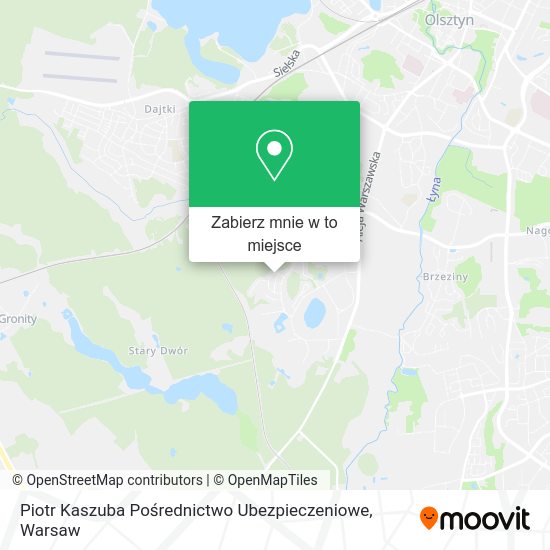 Mapa Piotr Kaszuba Pośrednictwo Ubezpieczeniowe