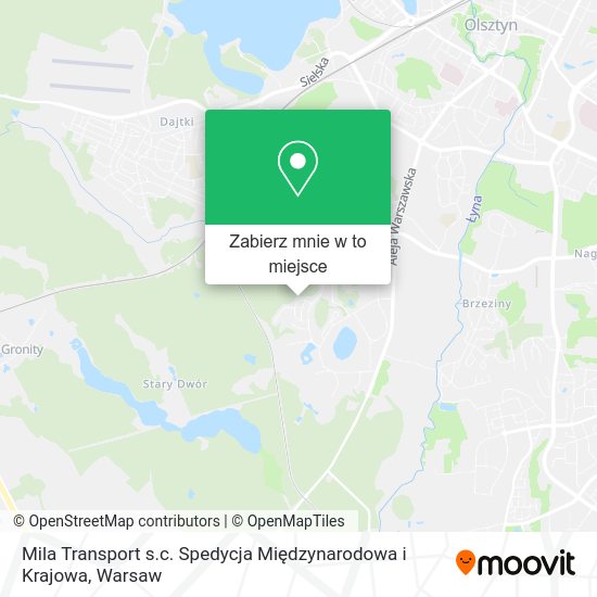 Mapa Mila Transport s.c. Spedycja Międzynarodowa i Krajowa