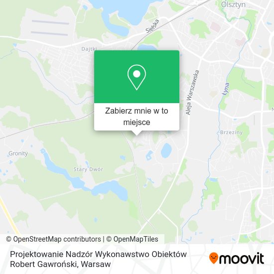 Mapa Projektowanie Nadzór Wykonawstwo Obiektów Robert Gawroński