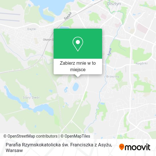 Mapa Parafia Rzymskokatolicka św. Franciszka z Asyżu