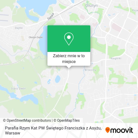 Mapa Parafia Rzym Kat PW Świętego Franciszka z Asyżu