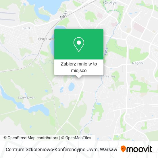 Mapa Centrum Szkoleniowo-Konferencyjne Uwm