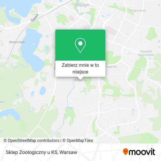 Mapa Sklep Zoologiczny u KS