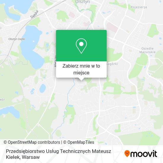 Mapa Przedsiębiorstwo Usług Technicznych Mateusz Kiełek