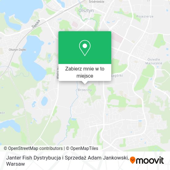 Mapa Janter Fish Dystrybucja i Sprzedaż Adam Jankowski