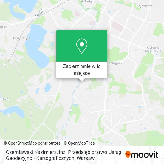 Mapa Czerniawski Kazimierz, inż. Przedsiębiorstwo Usług Geodezyjno - Kartograficznych