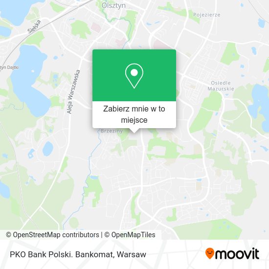 Mapa PKO Bank Polski. Bankomat