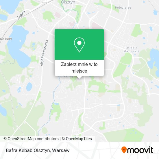 Mapa Bafra Kebab Olsztyn