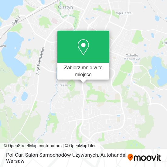 Mapa Pol-Car. Salon Samochodów Używanych, Autohandel