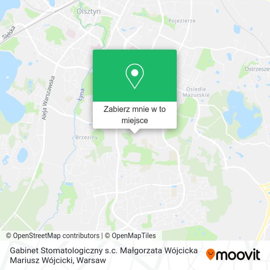 Mapa Gabinet Stomatologiczny s.c. Małgorzata Wójcicka Mariusz Wójcicki