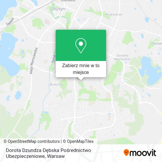 Mapa Dorota Dzundza Dębska Pośrednictwo Ubezpieczeniowe