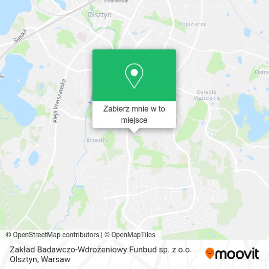 Mapa Zakład Badawczo-Wdrożeniowy Funbud sp. z o.o. Olsztyn