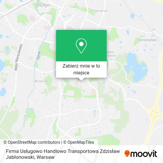 Mapa Firma Usługowo Handlowo Transportowa Zdzisław Jabłonowski