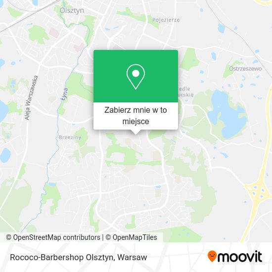 Mapa Rococo-Barbershop Olsztyn