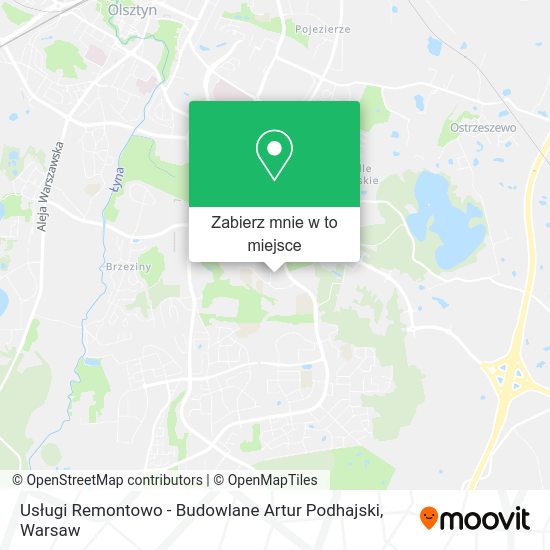 Mapa Usługi Remontowo - Budowlane Artur Podhajski