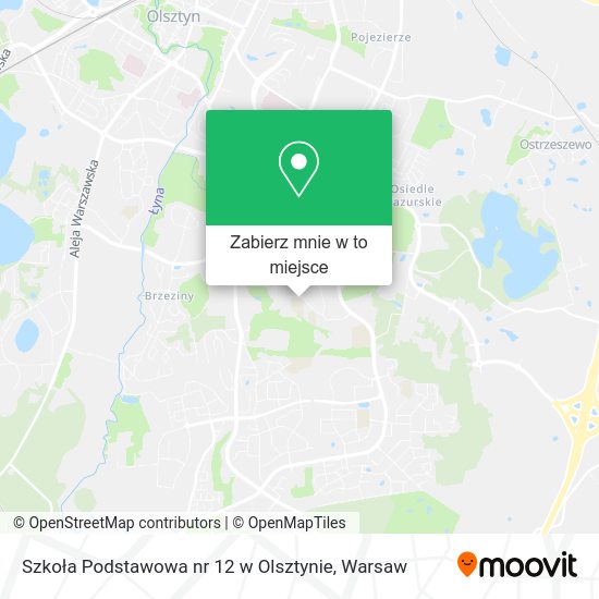 Mapa Szkoła Podstawowa nr 12 w Olsztynie