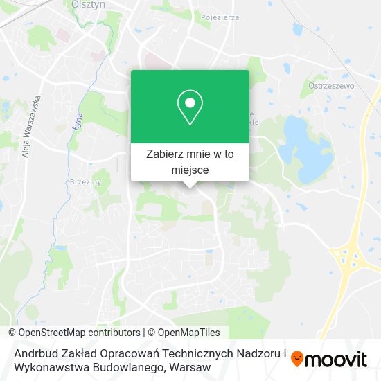 Mapa Andrbud Zakład Opracowań Technicznych Nadzoru i Wykonawstwa Budowlanego
