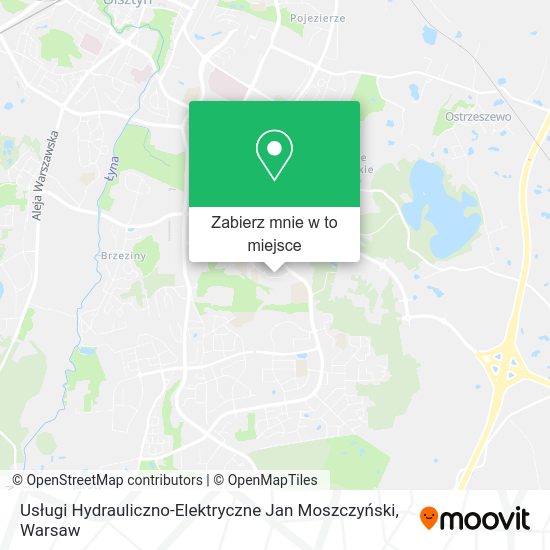 Mapa Usługi Hydrauliczno-Elektryczne Jan Moszczyński