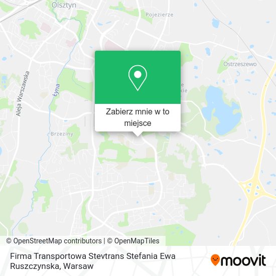 Mapa Firma Transportowa Stevtrans Stefania Ewa Ruszczynska