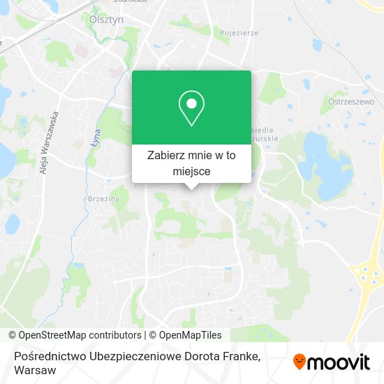 Mapa Pośrednictwo Ubezpieczeniowe Dorota Franke