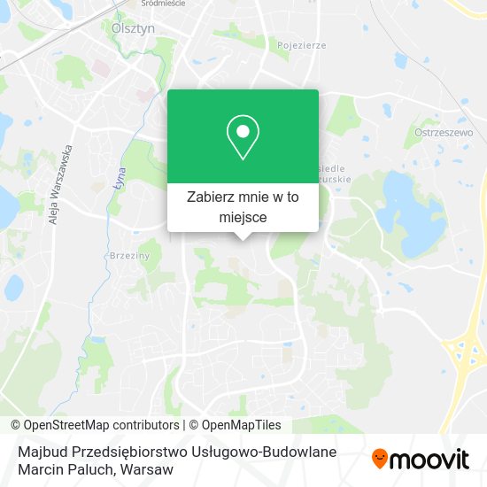 Mapa Majbud Przedsiębiorstwo Usługowo-Budowlane Marcin Paluch