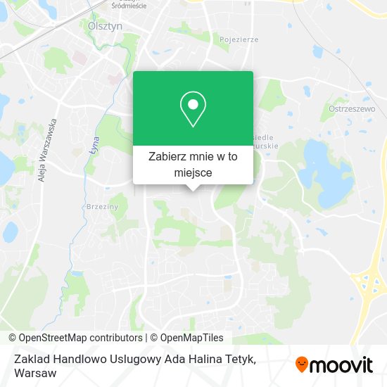 Mapa Zaklad Handlowo Uslugowy Ada Halina Tetyk
