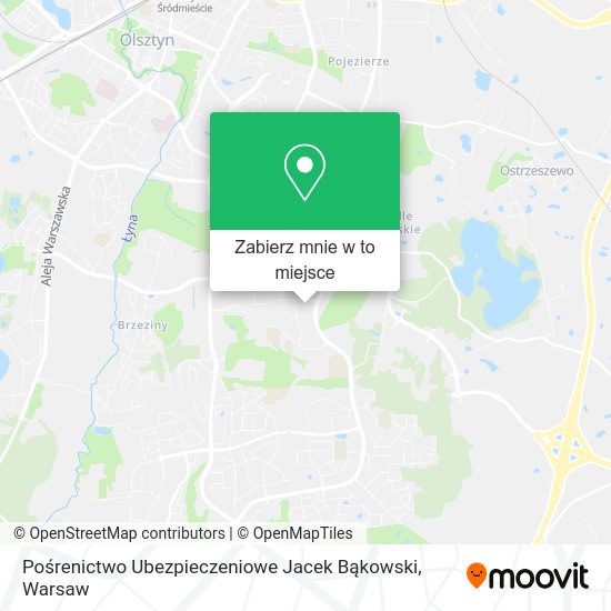 Mapa Pośrenictwo Ubezpieczeniowe Jacek Bąkowski