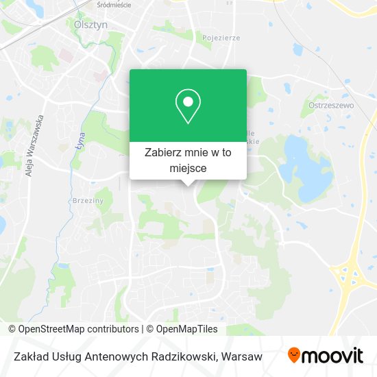 Mapa Zakład Usług Antenowych Radzikowski