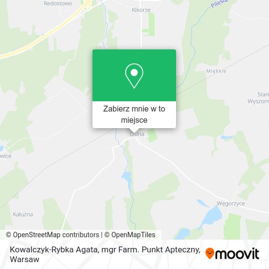 Mapa Kowalczyk-Rybka Agata, mgr Farm. Punkt Apteczny