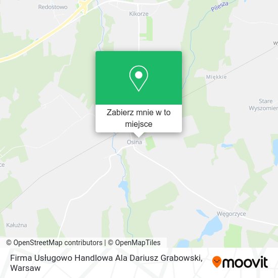 Mapa Firma Usługowo Handlowa Ala Dariusz Grabowski