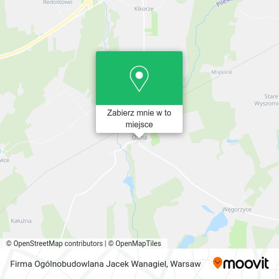 Mapa Firma Ogólnobudowlana Jacek Wanagiel