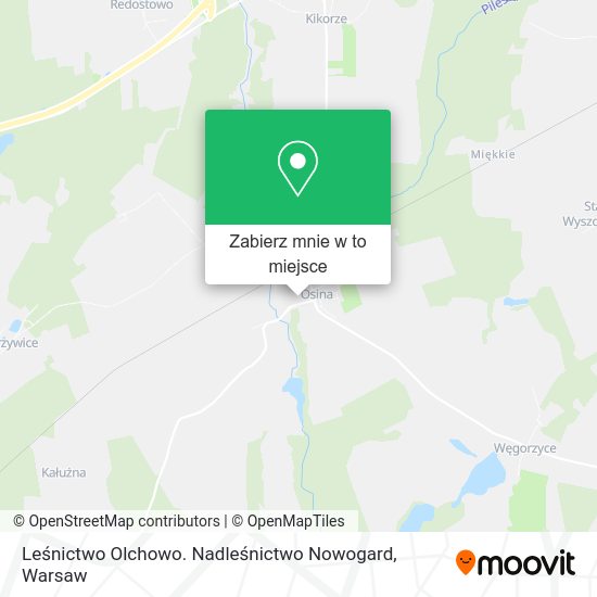 Mapa Leśnictwo Olchowo. Nadleśnictwo Nowogard