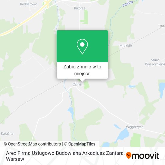 Mapa Arex Firma Usługowo-Budowlana Arkadiusz Zantara